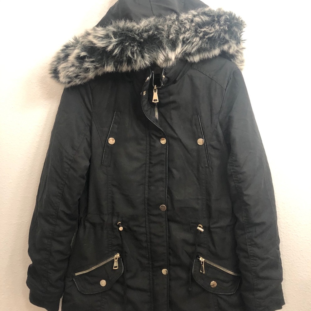 Cute + warm black winter jacket